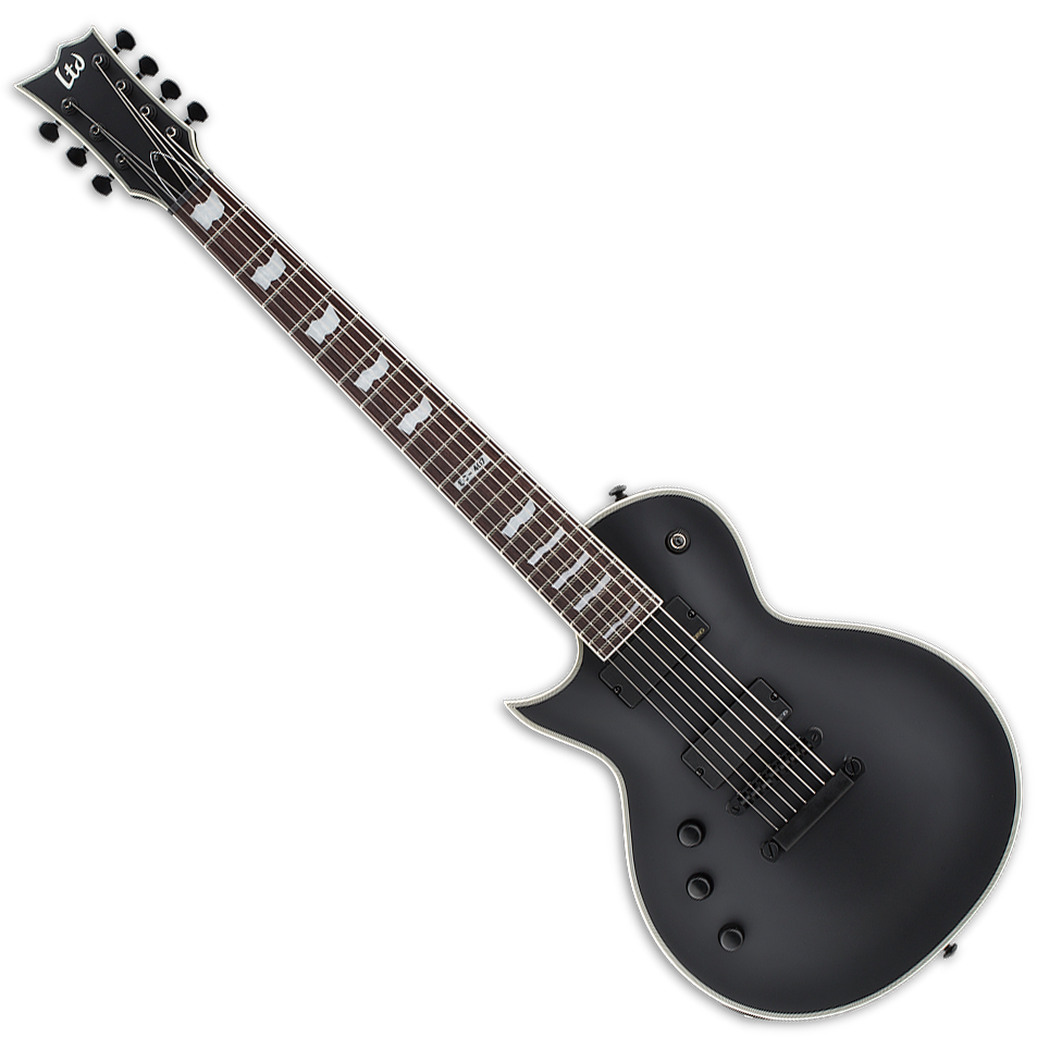 ESP LTD EC-258 Eclipse Electric Guitar 8-String Black Satin LEC-258BLKS 